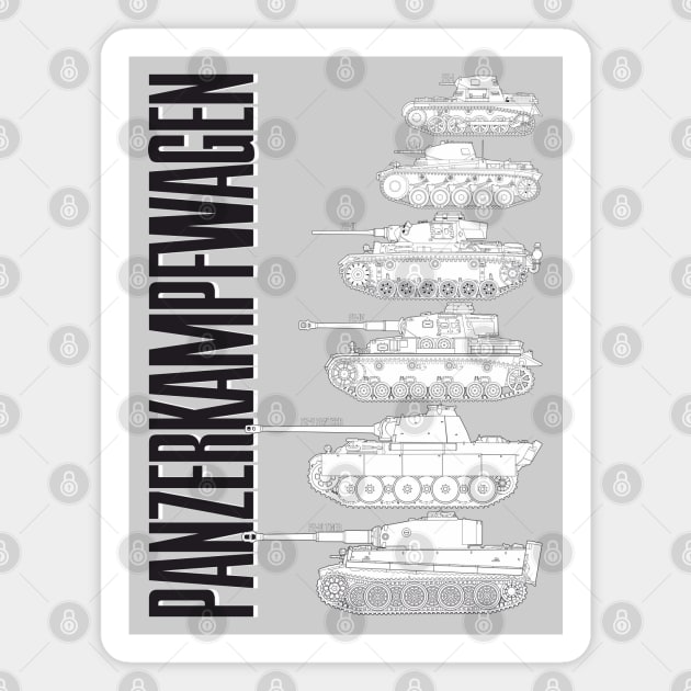 Hobby tanks! German Panzerkampfwagen tanks Magnet by FAawRay